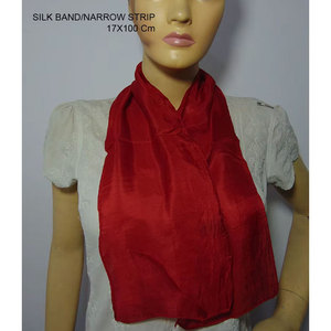 Écharpe en soie longue et unie, bandeau léger en soie de qualité supérieure pour femme, accessoire de mode élégant, meilleure qualité - Product Image 2