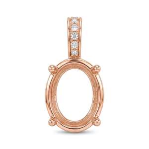 925 Sterling Silver Oval Blank Bezel <b>Pendant</b> 4x6mm-20x30mm Semi Mount Pre Notched Cabochon Gemstone Setting Women's Engagement - Product Image 2