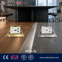 Office Home UK Power Pop-up Floor Outlet Plate Duplex Ground Outlet שקע נתונים שקע מחשב סגסוגת אלומיניום
