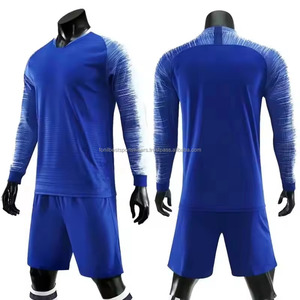 Ensemble de maillot de football orange pour homme, manches longues, col rond, polyester respirant, coupe athlétique, toutes saisons, impression sublimée - Product Image 2
