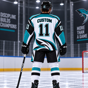 Fournisseur de premier plan : Ensemble d'uniformes de hockey sur glace pour hommes, maillots de hockey sur glace pour hommes, maillots de sport unisexes pour entraînement et match, à manches longues, pour équipes universitaires - Product Image 4