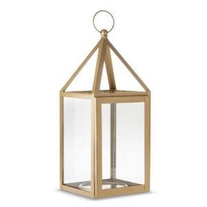 Farol de Vela Moderno y Elegante con Acabado en Color Dorado, para Exteriores y Patios, Estilo Vintage, Tamaño y Forma Personalizables - Product Image 6