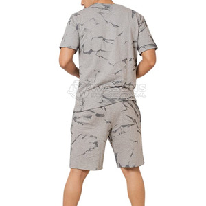 Conjunto de camiseta y pantalones cortos, atuendo informal, tela suave, ajuste cómodo, diseñado para uso diario y estilo de vida veraniego - Product Image 6