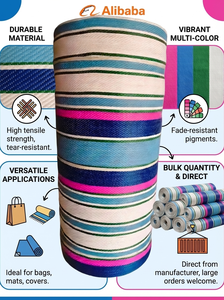 Tela de Nailon Tejida Ecológica para Bolsas de Compra, Duradera, a Rayas, Reutilizable, Ligera, Impermeable, en Rollo - Product Image 6