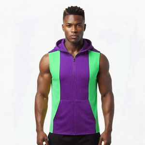 Professional Made Men Summer <b>Hoodies</b> Slim Fit Men Pullover Workout Sleeveless <b>Bodybuilding</b> <b>Hoodies</b> for Gym - Product Image 4