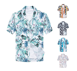Hot Sale <b>Beach</b> Casual Short Sleeve Printing Clothing Floral <b>Shirts</b> Plus Size <b>Men's</b> <b>Shirts</b> - Product Image 1