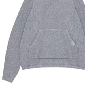 Sudadera con Capucha de Punto Bouclé para Hombre, Sudadera Cómoda y Elegante con Bolsillo Delantero, Sudadera de Punto Premium en Color Gris Jaspeado - Product Image 3