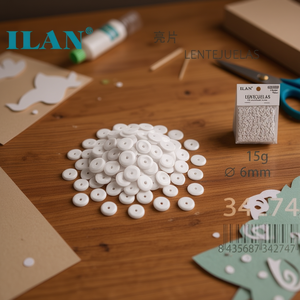 Paillettes ILAN 6mm Bianche 15g Decorazioni per Artigianato - Product Image 3