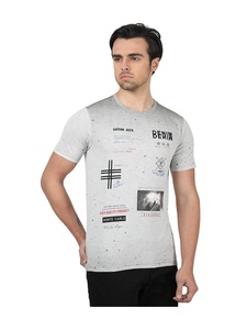 T-shirt long en coton 100% respirant et écologique, à manches courtes, col rond, tricoté uni, imprimé sur mesure de haute qualité, fabriqué en Inde, OEM - Product Image 4