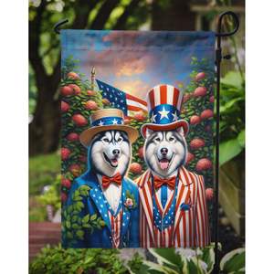 All American Siberian Husky Multicolor Garden Flag Mailbox Bannière décorative de jardin pour Patio Artwork Flower Beds Garden Size - Product Image 3