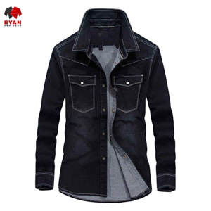 Chaqueta Vaquera Personalizada de Primera Calidad Ryan Pro Gear para Hombre, Cierre de Botones, Acolchada, de Secado Rápido, Diseño Invernal - Product Image 3