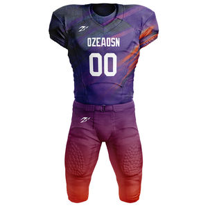 Uniformes de Fútbol Americano Personalizados de Alta Calidad Hechos a Medida 100% Poliéster Manga Corta Tallas Grandes Ropa Deportiva Unisex para Equipos - Product Image 5