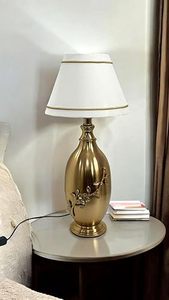 Antique Brass Plated <b>Table</b> Lamp for Living Room Bedroom <b>Bedside</b> Study Home Decor - Product Image 6