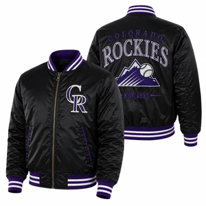 <b>Men</b> Women <b>Bomber</b> <b>Jacket</b> With Custom Embroidered Logo Front Back Smooth Satin Fabric For Teamwear Wholesale Catalog Listing Maker - Product Image 3
