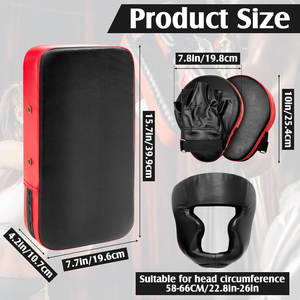 ชุดอุปกรณ์ชกมวย 10 in 1 พร้อมแผ่นรองเตะ แผ่นโฟกัสสำหรับเทควันโด ถุงมือชกมวย MMA  พร้อมอุปกรณ์ป้องกันศีรษะและสายรัดข้อมือ - Product Image 2