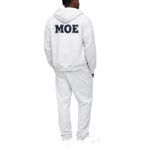 Sudaderas con capucha de algodón grueso para hombre, conjunto de chándal de calidad con cremallera completa, estilo urbano oversize, conjunto de jogger, logotipo personalizado, venta al por mayor OEM - Product Image 3