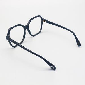 Khái niệm thiết kế mới bền bỉ thời trang gọng kính khung hình kim cương đen rắn Acetate hình chữ nhật với UV400 ống kính - Product Image 2