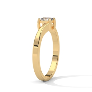 Bague solitaire en diamant de laboratoire taille princesse certifiée IGI, bague de fiançailles en or pour femme - Product Image 2
