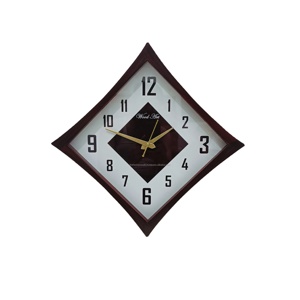 Luxury Handmade wooden wall Quartz <b>Movement</b> Diamond Shape Wall <b>Clock</b> for Home & Office Living Room Decoration USA - Product Image 1