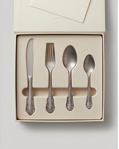Ensemble de couverts en acier inoxydable avec poignée design, couverts de table élégants, ustensiles de cuisine haut de gamme, durables, utilisation moderne en cuisine - Product Image 6