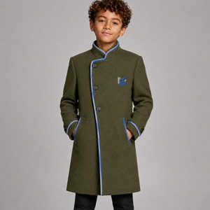 Breathable Stylish Teddy Long Winter Red Coat Perfect for Casual and Formal Outfits in Cold Weather Kids Woolen Coat - Product Image 1