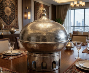 Calentador de Comida Tipo Cazuela de Calidad Premium para Uso en Comedores, Bodas, Bufés y Fiestas en el Medio Oriente, Plato para Servir Tipo Chafing Dish - Product Image 1