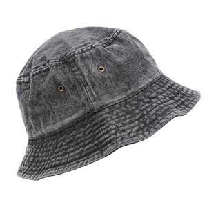 Denim Bucket Hat Washed Solid Color Cotton <b>Yarn</b> Casual Spring Summer Custom Design High Quality Bucket Hat Hot Sale Unisex - Product Image 3
