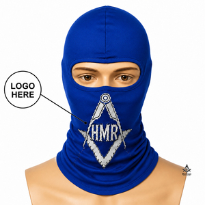 Masque intégral de cyclisme anti-UV personnalisé avec logo, pour la fraternité et la sororité, vêtements maçonniques grecs, insignes maçonniques héritages - Product Image 1