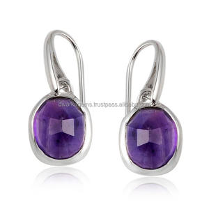 Pendientes de Plata de Ley 925 con Piedras Preciosas de Cuarzo Rosa de Alta Calidad, Fabricación al por Mayor, Pendientes de Moda - Product Image 6