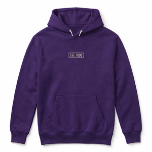 เสื้อฮู้ดดี้ผู้ชายดีไซน์เรียบง่าย ผ้าฝ้ายถัก 100% ทรงปกติ สวมใส่สบาย มีโลโก้ที่คอหลัง ดีไซน์กระเป๋า เป็นมิตรต่อสิ่งแวดล้อม BD - Product Image 3