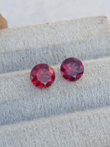 Granat Rhodolite Naturel Rose Framboise Couleurs Bio Pierre Précieuse Ronde de 6mm du Rajasthan pour la Fabrication de Bijoux - Product Image 3