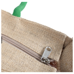 Bolsas de Yute Reutilizables con Cierre de Cremallera, Estéticas, para la Escuela, la Universidad, Viajes y la Playa - Product Image 2