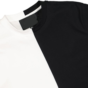 เสื้อยืดคอกลมแขนสั้นผู้ชาย ทรงปกติ ผ้าฝ้ายถัก 100% สไตล์มินิมอล สีบล็อก - Product Image 4