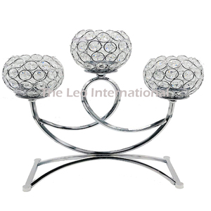 Customized Size And Shape Candelabra Fabulous Design Metal Silver Finished Candelabra And Five <b>Crystal</b> <b>Ball</b> In Bulk - Product Image 5