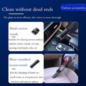 Aspirapolvere Portatile per Auto in PC/ABS Argento con Forte Aspirazione, Mini Ricaricabile per Uso Domestico - Product Image 2