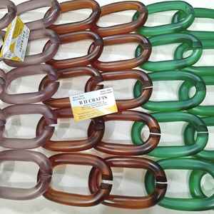 Large Size Eco-Friendly Colorful Multicolour Resin Chain Links Wall Hanging Decoration DIY <b>Room</b> <b>Divider</b> <b>Curtain</b> - Product Image 2