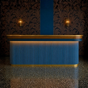 Barra de Bar Azul Aura Resistente para Fiestas en Casa y Uso en Interiores - Product Image 4