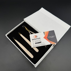 Juego de Pinzas Profesionales para Cejas, Ligeras, Extra Afiladas, de Acero Inoxidable, Multifuncionales, para Depilar, Cosméticas - Product Image 3