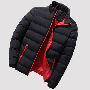 Veste matelassée pour homme en polyester 100% bleu marine à col montant, imperméable et coupe-vent, personnalisable en gros, GENERSA SPORTS - Product Image 6