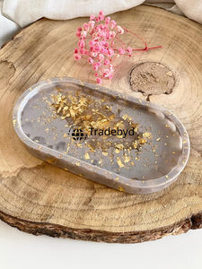 Plateau de service mobile moderne en résine de qualité supérieure pour table basse et décoration intérieure Tradebyd - Product Image 2