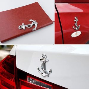 Emblème métallique d'ancre pour voitures, motos, marine – Badge décoratif d'ancre argenté, symbole métallique nautique vintage pour véhicule et bateau - Product Image 4