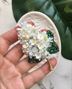 MD HANDICRAFTS Handcrafted Embroidery Beaded Brooch with Sparkling Beads and Fine Detailing <b>for</b> <b>Wedding</b> Occasions (Unisex) - Product Image 6