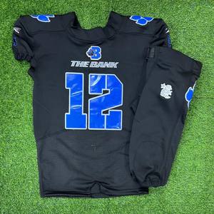 Uniforme de Fútbol Americano de Manga Corta, Transpirable, de Talla Grande, con Diseño Personalizado de Alta Calidad, Sublimado y Bordado - Product Image 4