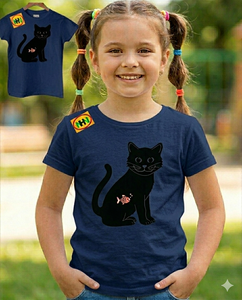 Nouveau T-shirt décontracté de qualité supérieure 100 % coton imprimé compressé pour filles et tout-petits, manches courtes, grandes tailles, vente en gros Bangladesh - Product Image 4