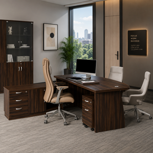 Sistema de Oficina AY V-QX 2100-SET, Mesa de Director de 7 Pies, Diseño Moderno, Material de Melamina Resistente, Muebles de Oficina Comerciales - Product Image 1
