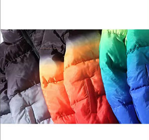 Doudoune matelassée unisexe réversible grande taille coupe ample imprimée dégradé tie-dye sur toute la surface, chaude pour l'hiver, prête à être expédiée en 2026 - Product Image 6