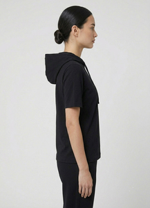 T-shirt à capuche à manches courtes de haute qualité pour femme, idéal pour l'entraînement et le fitness, hauts à capuche pour femmes, pull-over, t-shirts à capuche pour femmes - Product Image 4