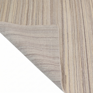 Tapis en laine DECORDEC beige ivoire à motif chevron répété, antidérapant, écologique, tufté à la main, pour salon, chambre, hôtel - Product Image 6