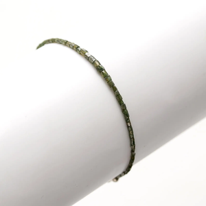 Natural Green Diamond Beaded <b>Bracelet</b> AAA Faceted Handmade Sterling <b>Silver</b> Jewelry Wholesale Supplier Luxury Gift for Party - Product Image 3