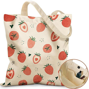 Sacs en tissu avec logo personnalisé, sacs fourre-tout en toile épaisse, sacs de courses en coton réutilisables, vente en gros - Product Image 5